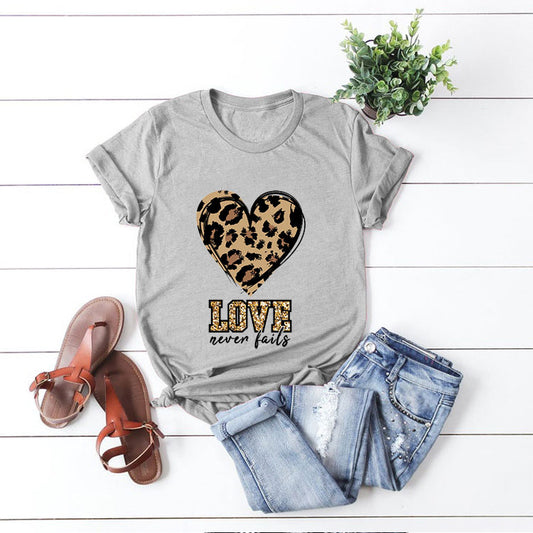 Love never fails multi-color tee