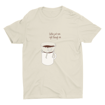 COFFEE JUST...Funny Print Cotton Tee