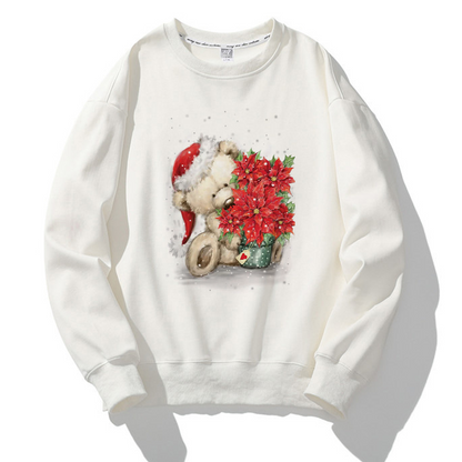 Merry Christmas O-Neck White Sweater K