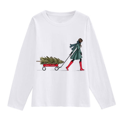 HELLO 2021 Christmas Women White T-Shirt N