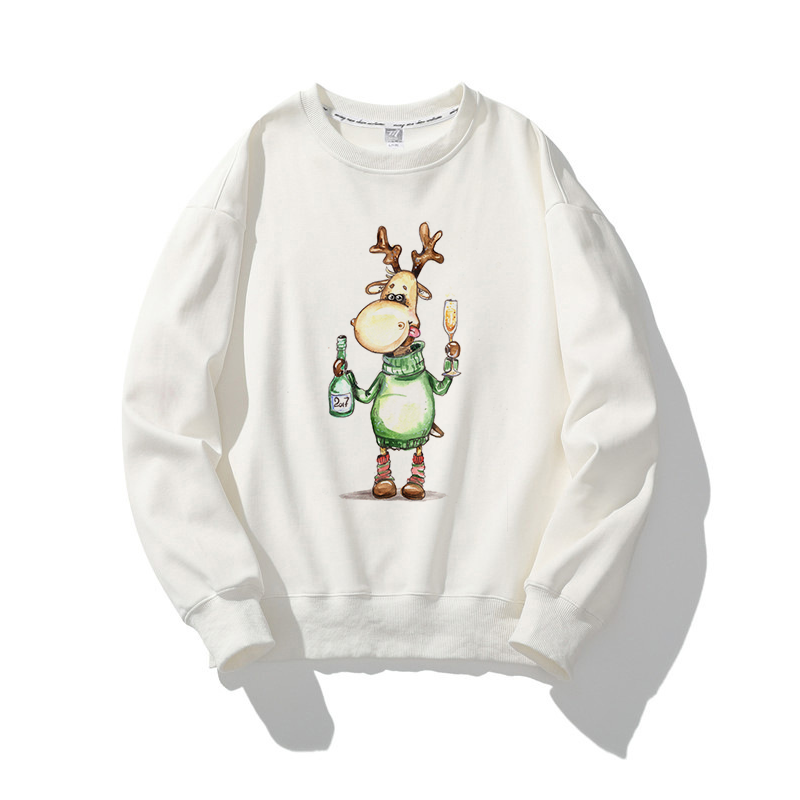 Merry Christmas O-Neck White Sweater W