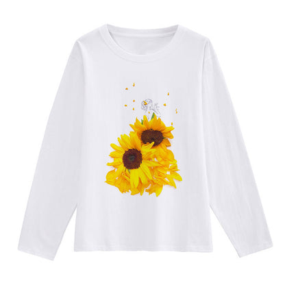 Vivid Flower White T-Shirt F