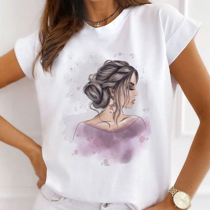 Style F :  Little Fairy Female White T-Shirt