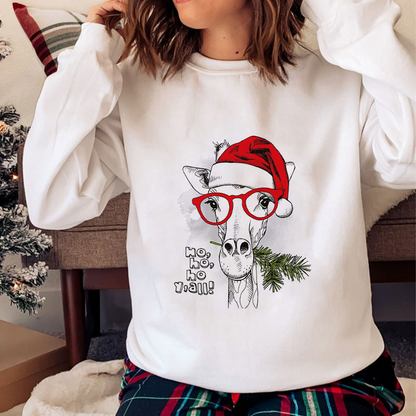 2021 Fashion Warm Christmas O-Neck White Sweater I