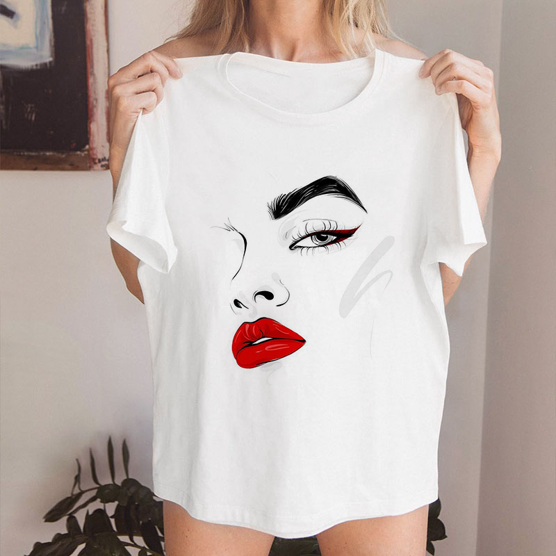 I Love Makeup Female White T-shirt C