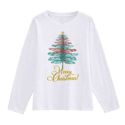 HAPPY NEW YEAR Christmas Women White T-Shirt H