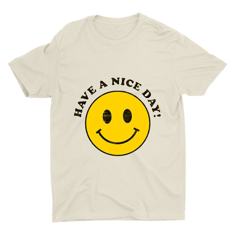 Have A Nice Day Smiling Face Printed T-shirt