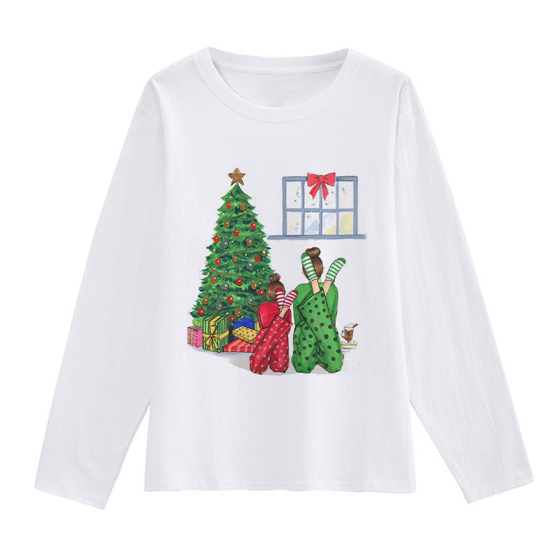 Merry Christmas Ladies White T-Shirt O