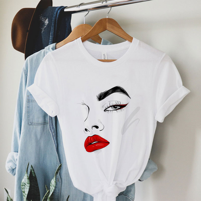 I Love Makeup Female White T-shirt C