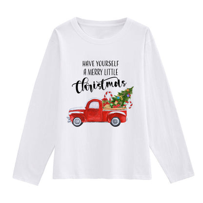 Merry Christmas Ladies White T-Shirt P