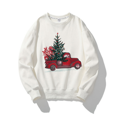 Merry Christmas O-Neck White Sweater S