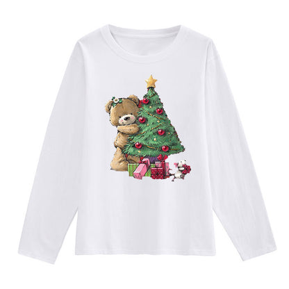 Christmas Tree and Bear Women's T-Shirt