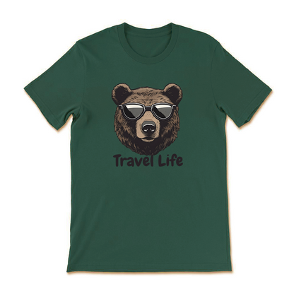 A Bear's Travel Life Cotton Tee