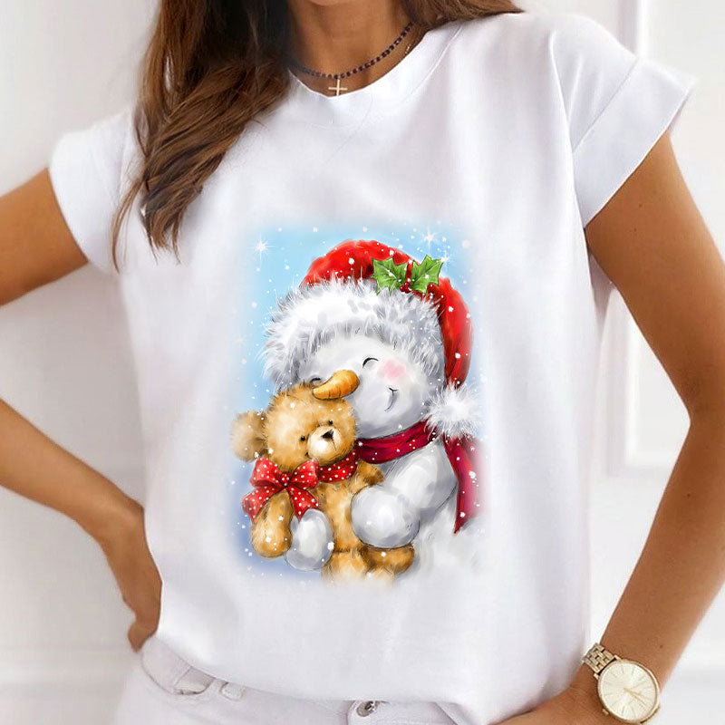 Christmas Fashion White T-Shirt P