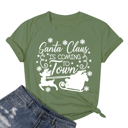 Cotton 2022 Santa Claus T-shirts