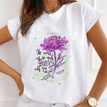 Style M: Flower Fairy White T-Shirt