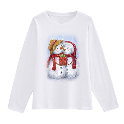 2022 Christmas Snowman White T-Shirts