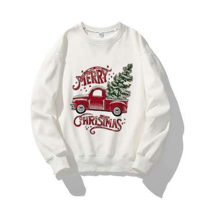 Hello Christmas O-Neck White Sweater K