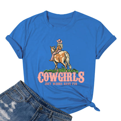 Cowgirls Wanna Have Fun Cotton Tee