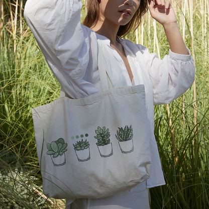 FOUR CACTUSES CANVAS BAG