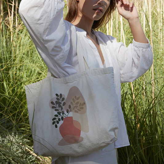 RED VASE CANVAS BAG