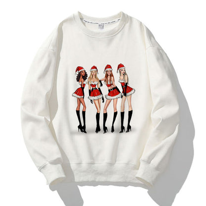 Happy Christmas O-Neck White Sweater O