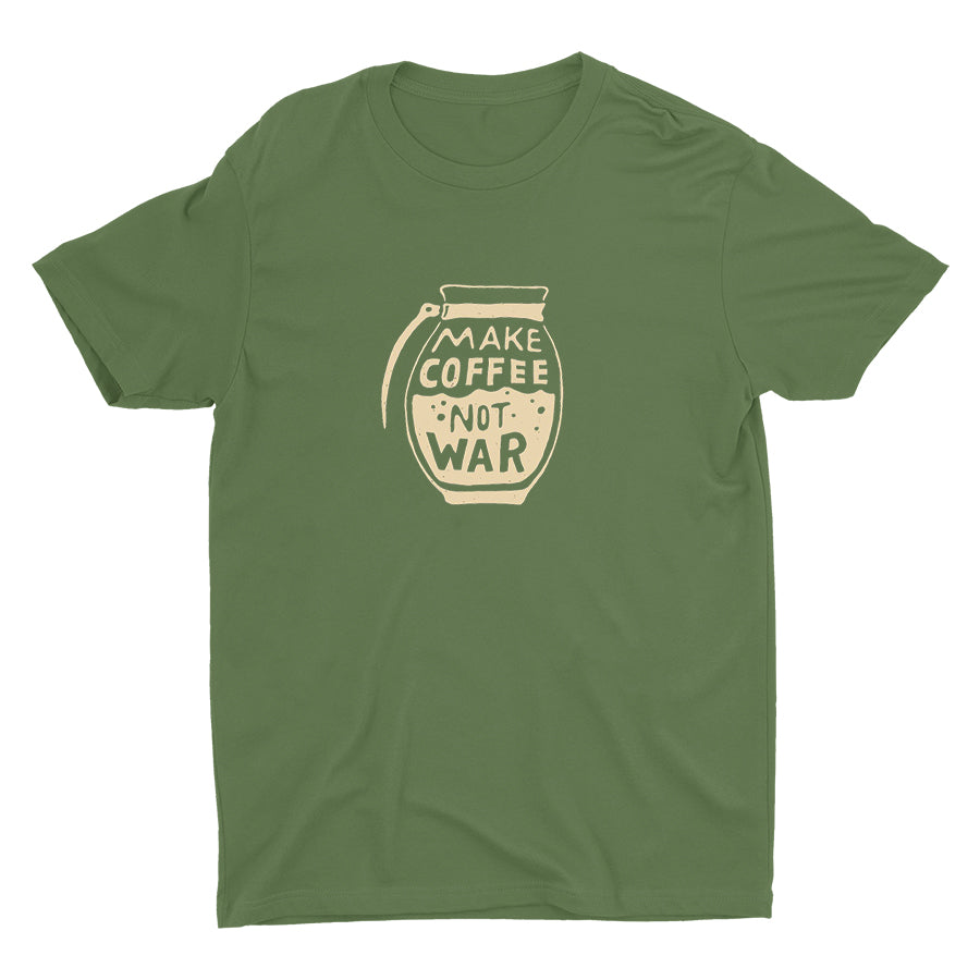 Make Coffee Not War Cotton Tee
