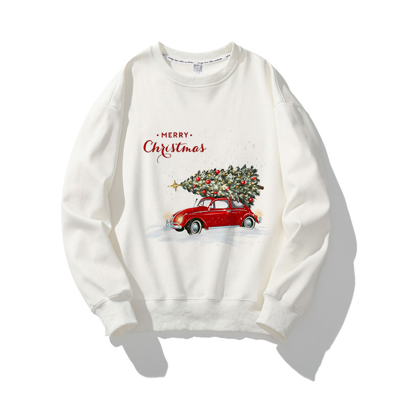 Merry Christmas O-Neck White Sweater H