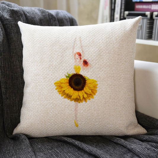 Beautiful Flowers Linen Pillowcase