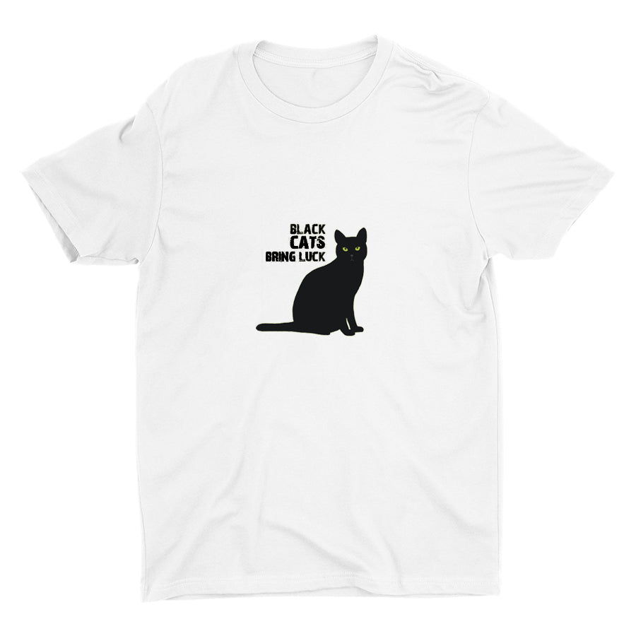 BLACK CATS BRING LUCK Cotton Tee