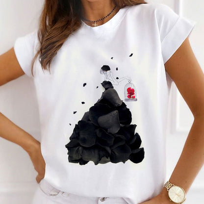 Vivid Flower White T-Shirt H