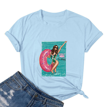 Donut Worry Be Happy Cotton Tee