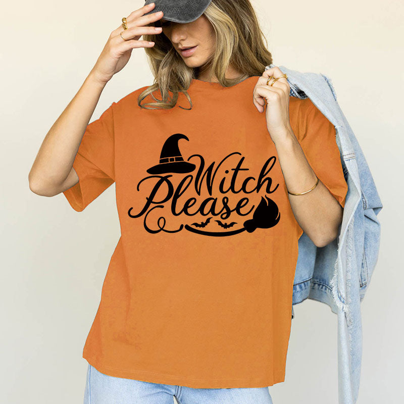 Witch Please Bats Cotton Tee