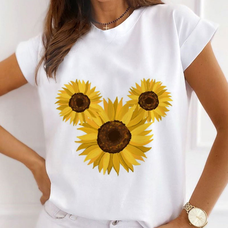 Style A :   Sunflower Femal White T-Shirt