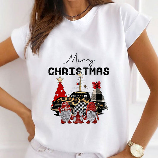 HAPPY NEW YEAR Christmas White T-Shirt W