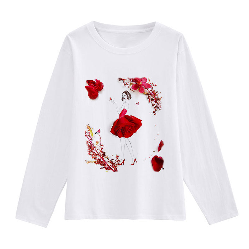 Vivid Flower White T-Shirt T