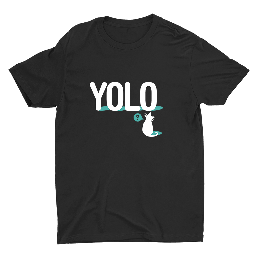 A Cat With YOLO Cotton Tee