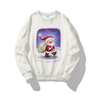 Hello Christmas O-Neck White Sweater U