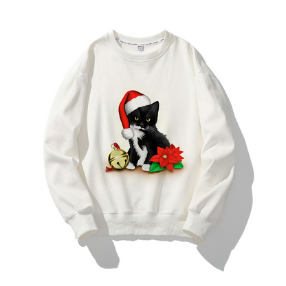 Hello Christmas O-Neck White Sweater T