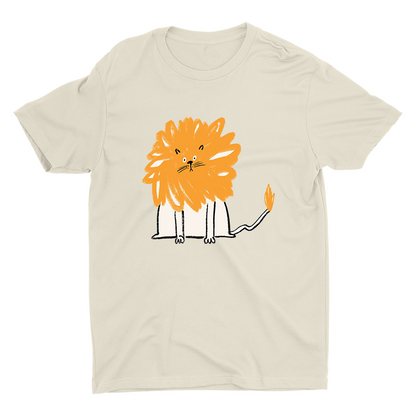 Cartoon Lion Printed T-shirt