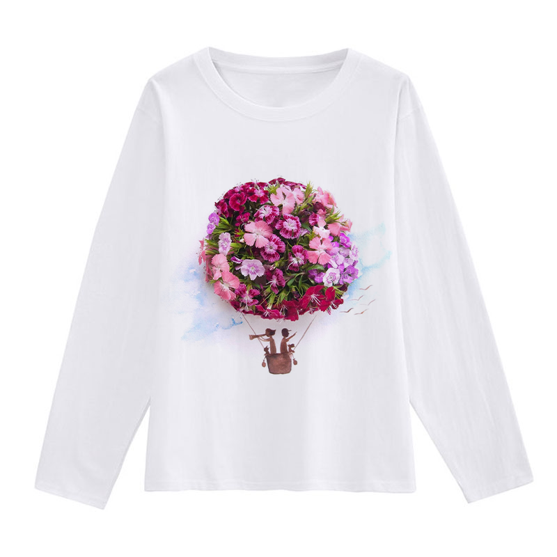 Flowers Make People Feel Better Women White T-Shirt V