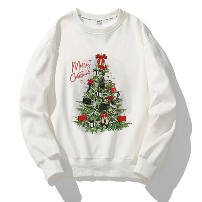Jolly Christmas O-Neck White Sweater H