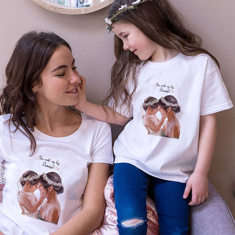 Mommy Daughter Matching Tee E