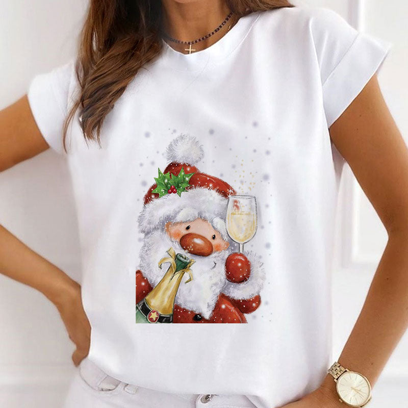 Hello Christmas Women White T-Shirt X