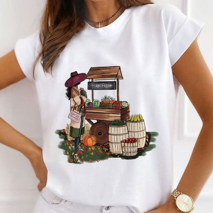 I Love Halloween Ladies White T-Shirt U