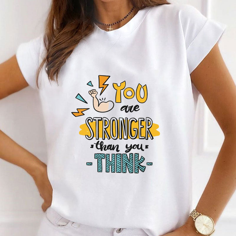 Style A :  You Are Strong Female White T-Shirt