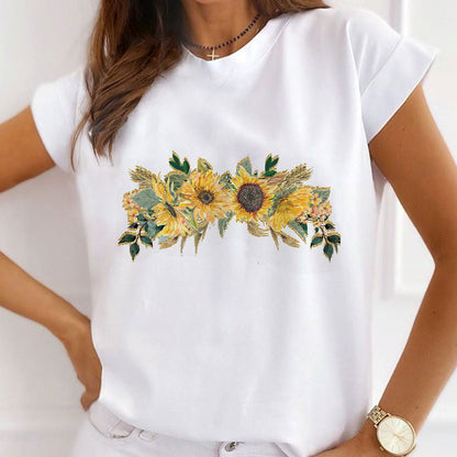 Style B :   Sunflower Femal White T-Shirt