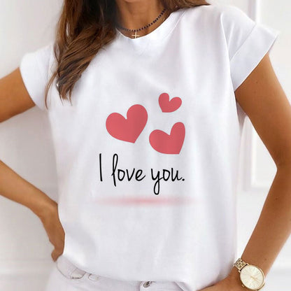 Style Q:My Heart  Female White T-Shirt