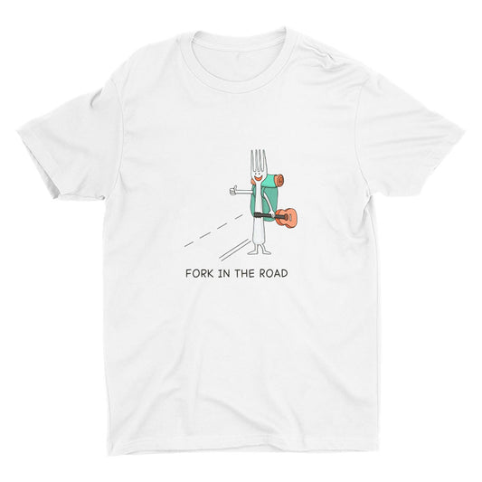 One “Fork” In The Road  Cotton Tee