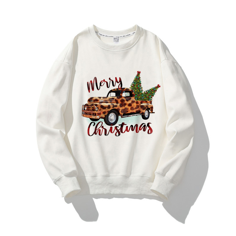 Hello Christmas O-Neck White Sweater O